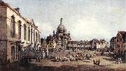 BELLOTTO, Bernardo New Market Square in Dresden from the Jdenhof France oil painting artist